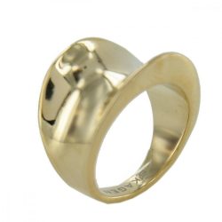   Skagen Női gyűrű Concave csillógó arany JRSG001 S7 (17.3 mm Ø)