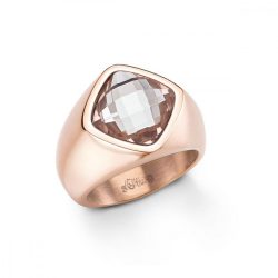   s.Oliver ékszer Női gyűrű nemesacél IP rosegold cirkónia SO999 54 (17.2 mm Ø)
