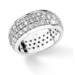   s.Oliver ékszer Női gyűrű ezüst cirkónia fehér SO573 56 (17.8 mm Ø)