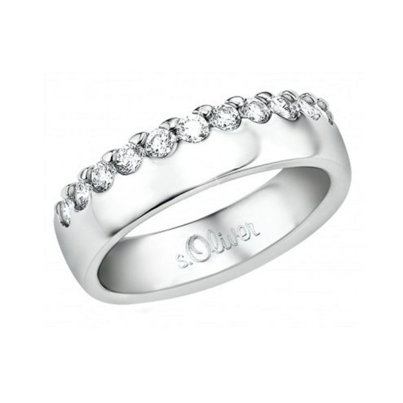s.Oliver ékszer Női gyűrű ezüst cirkónia SO809 54 (17.2 mm Ø)