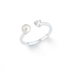   s.Oliver ékszer Női gyűrű ezüst Gyöngy 201253 56 (17.8 mm Ø)