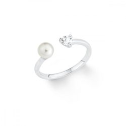   s.Oliver ékszer Női gyűrű ezüst Gyöngy 201253 56 (17.8 mm Ø)