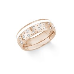   s.Oliver ékszer Női gyűrű nemesacél rosegold cirkónia 201255 54 (17.2 mm Ø)