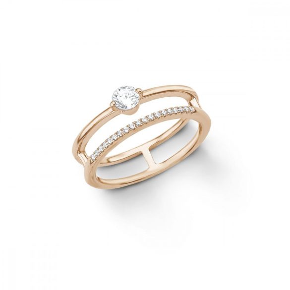 s.Oliver ékszer Női gyűrű ezüst Roségold cirkónia 201261 54 (17.2 mm Ø)