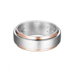   Esprit Női gyűrű ezüst rosegold Bicolor Modern alak ESRG92278B1 54 (17.2 mm Ø)