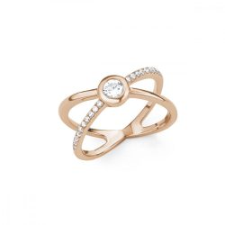   s.Oliver ékszer Női gyűrű ezüst Roségold cirkónia X-gyűrű 201514 54 (17.2 mm Ø)
