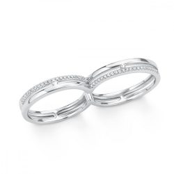   s.Oliver ékszer Női gyűrű ezüst cirkónia Doppelring 201510 52 (16.5 mm Ø)