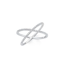   s.Oliver ékszer Női gyűrű ezüst cirkónia X-gyűrű 20151-1 54 (17.2 mm Ø)