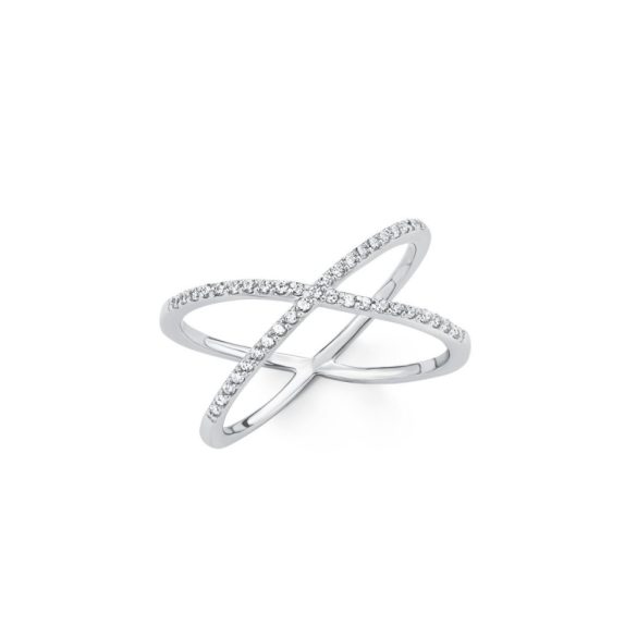 s.Oliver ékszer Női gyűrű ezüst cirkónia X-gyűrű 20151-1 56 (17.8 mm Ø)