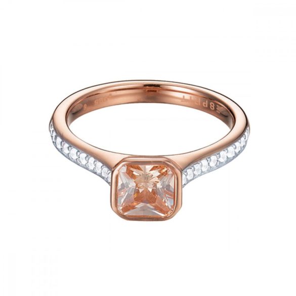 Esprit Női gyűrű nemesacél rosegold cirkónia ESRG92817C1 57 (18.1 mm Ø)