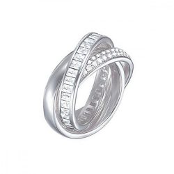   Esprit Női gyűrű nemesacél ezüst Tridelia cirkónia ESRG02258A1 57 (18.1 mm Ø)
