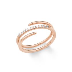   s.Oliver ékszer Női gyűrű ezüst rosegold cirkónia 201862 58 (18.4 mm Ø)
