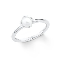   s.Oliver ékszer Női gyűrű ezüst Gyöngy 201859-1 54 (17.2 mm Ø)