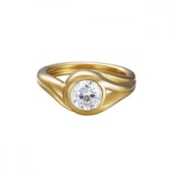   Esprit Női gyűrű ezüst arany Glamour Solitaire cirkónia ESRG92036B1 57 (18.1 mm Ø)