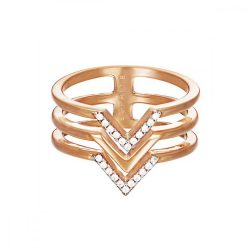   Esprit Női gyűrű nemesacél rosegold JW52894 cirkónia ESRG02611D1 57 (18.1 mm Ø)
