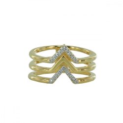   Esprit Női gyűrű nemesacél arany JW52894 cirkónia Gr. 18 ESRG02611C180