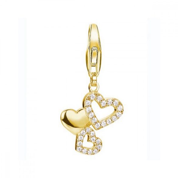 Esprit nyaklánc kiegészítő Charms ezüst arany cirkónia szív Pile ESCH91337B000
