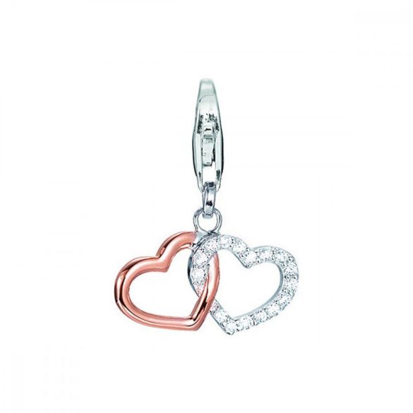 Esprit nyaklánc kiegészítő Charms ezüst rosegold cirkónia Love Connection ESCH91536D000
