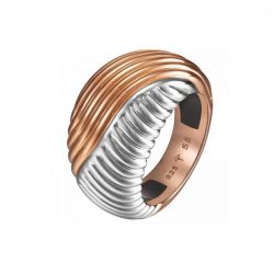   Joop Női gyűrű nemesacél ezüst rosegold Waves JPRG10609A 55 (17.5 mm Ø)