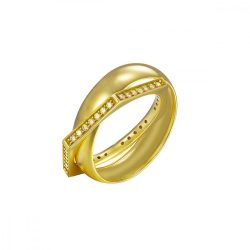  Joop Női gyűrű ezüst arany cirkónia Edged JPRG90779B 55 (17.5 mm Ø)