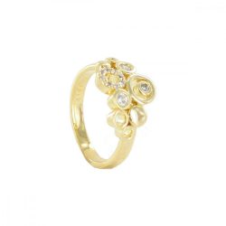   Esprit Női gyűrű nemesacél arany cirkónia Gr.18 ESRG02866B180