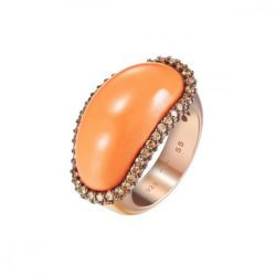   Joop Női gyűrű ezüst rosegold cirkónia korall JPRG90706C 55 (17.5 mm Ø)