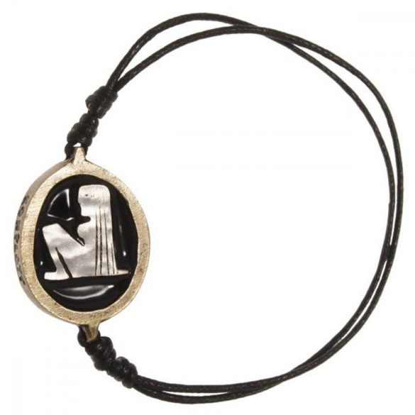 Konplott karkötő Knoten Zodiac Virgo/Jungfrau fekete antique réz
