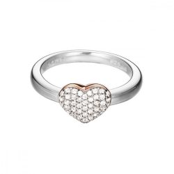   Esprit Női gyűrű ezüst rosegold szív cirkónia ESRG92356B1 57 (18.1 mm Ø)