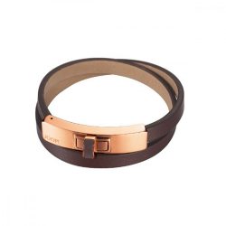   Joop Női karkötő nemesacél rosegold bőr Edification JPBR10360F200-1