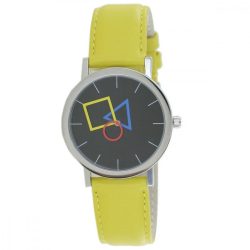  Aristo Bauhaus Unisex férfi női óra nemesacél 4D86IG bőr sárga