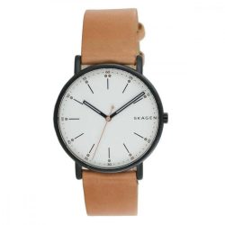 Skagen férfi óra karóra Signatur bőr barna SKW6352