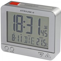   ATRIUM Wecker Funkwecker A760-19 Nachtlicht Temperatur ezüst