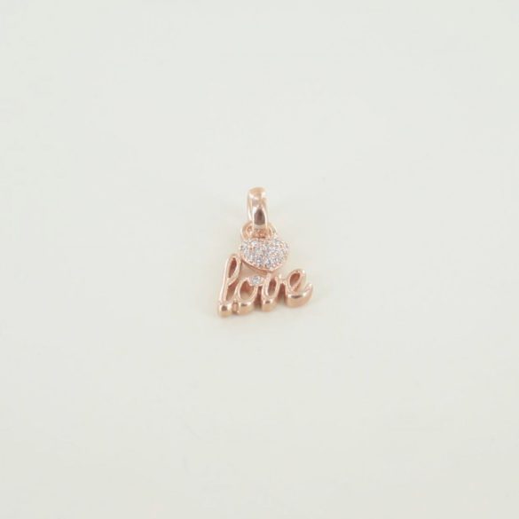Esprit nyaklánc kiegészítő Charms gyöngy nemesacél rosegold LOVE cirkónia ESCH016