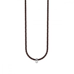   Esprit Női Lánc bőr barna ezüst Charmskette 75 cm ESNL92070B750-1