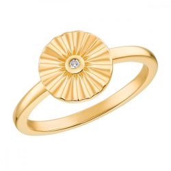  s.Oliver ékszer Női gyűrű ezüst 925 arany cirkónia Münze 203143 54 (17.2 mm Ø)