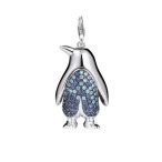   Esprit nyaklánc kiegészítő Charms ezüst cirkónia Pinguin kék XXL ESCH90976B000-1