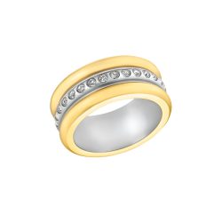   s.Oliver ékszer Női gyűrű nemesacél IP arany cirkónia 203683 54 (17.2 mm Ø)