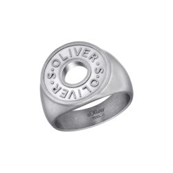   s.Oliver ékszer férfi gyűrű nemesacél ezüst 203685 62 (19.7 mm Ø)