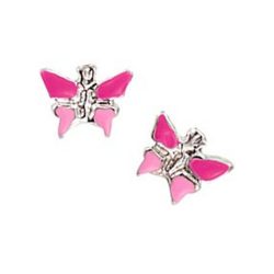   Scout Gyerek fülbevaló ékszer ezüst pillangó rózsaszín 262127100