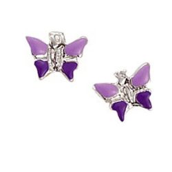   Scout Gyerek fülbevaló ékszer ezüst pillangó lila 262129100