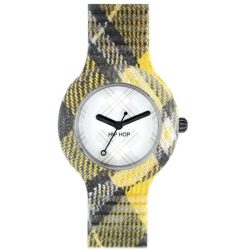   Hip Hop óra Silikonuhr Tartan kicsi HWU0375 edinburgh sárga