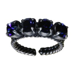 Konplott gyűrű színű kígyó kék sötét-indigo SS 29