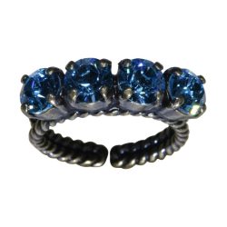 Konplott gyűrű színű kígyó kék Aquamarin SS 29