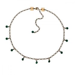   Konplott Lánc nyaklánc Tutui Collection zöld smaragd ezüst