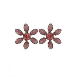   Konplott fülbevaló ékszer Psychodahlia rot / rózsaszín klein