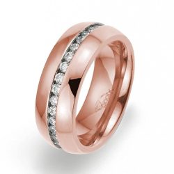 GOOIX női rózsaszín arany gyűrű ékszer 444-02129-520