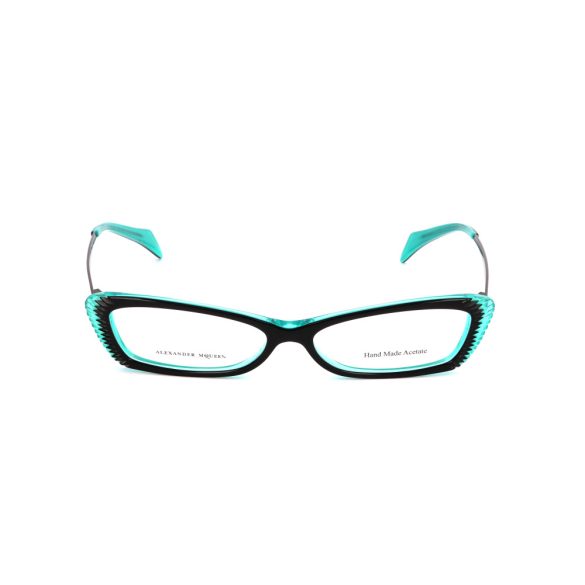 ALEXANDER MCQUEEN női ruténium szürke, türkiz és fekete szemüvegkeret szemüvegkeret AMQ4163R2K
