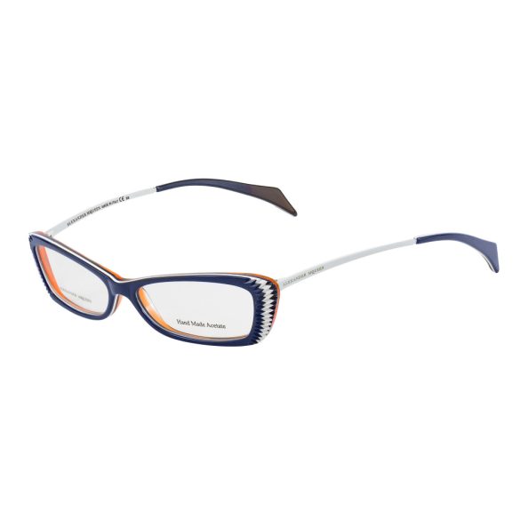 ALEXANDER MCQUEEN női kék, fehér és narancssárga szemüvegkeret szemüvegkeret AMQ4163W0C