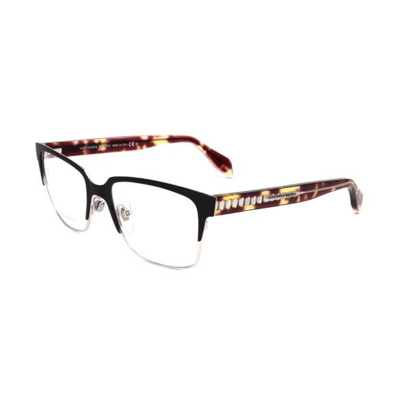 ALEXANDER MCQUEEN női fekete és barna köves szemüvegkeret szemüvegkeret AMQ42578SM