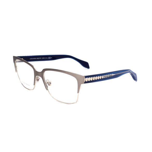 ALEXANDER MCQUEEN női matt ruténium szürke és kék szemüvegkeret szemüvegkeret AMQ42578SN